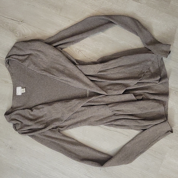 Converse Open Front Textured sleeve Cardigan Sweater - Picture 2 of 7